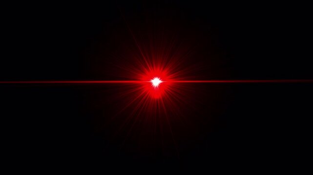 Dynamic Red Light Flare Effects Overlay Animation.