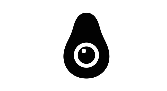 Avocado Icon With Eye.