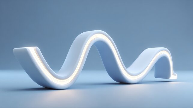 White wave representing fluidity and change in a conceptual pulse of emotional journeys and expressions