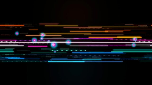Splendid and advanced glitch hud motherboard light trails loop.  Perfectly emulating the premium high-contrast style 