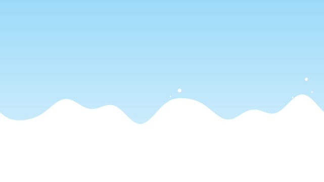 Seamless milk wave animation loop with splashing droplets