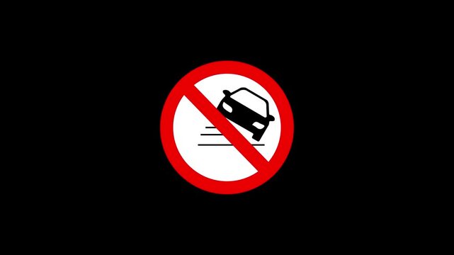 Reckless Driving Prohibited Traffic Sign for Road Safety, Accident Prevention, and Legal Compliance.