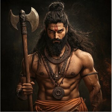Artistic Representation of Lord Parshuram for Jayanti Celebrations