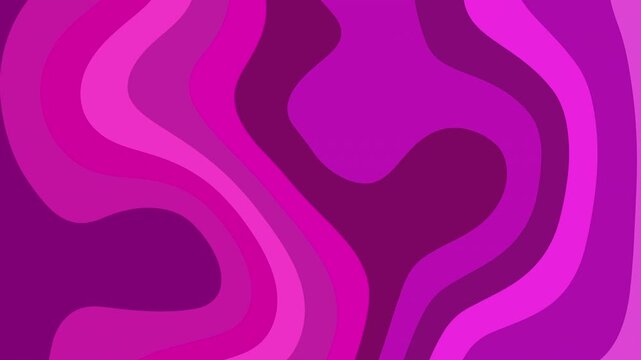 Abstract magenta fluid background with shifting organic cellular wave shapes, anime style seamless loop