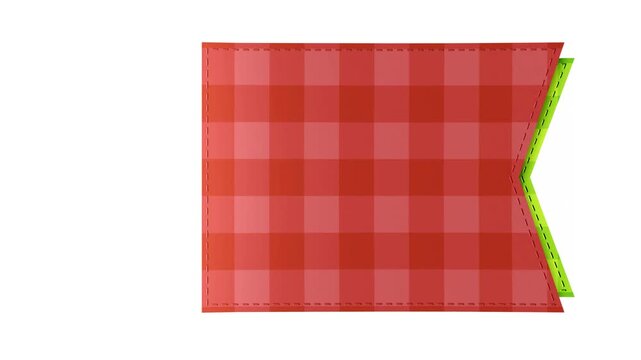 Folk Cloth Flag Isolated Illustration