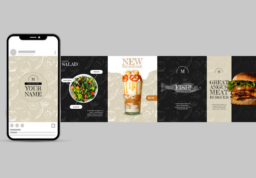 Social Media Restaurant Post Carousel