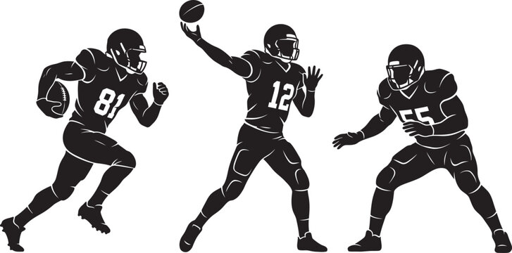 American football players in action