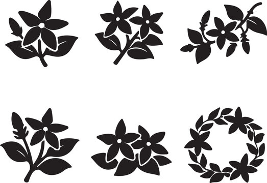 Star Jasmine  Icon &ndash; Vector Illustration