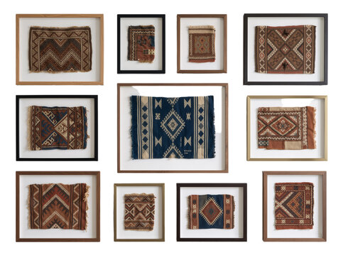 Woven Heritage: Framed Coptic and Tuareg Textile Fragments in Museum-Quality Display&mdash;Earth Tones, Indigo Motifs, and Artisanal Craftsmanship for Contemporary Luxury Interiors