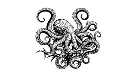 Detailed illustration of an octopus tentacles. © MULUNG DOLLAR