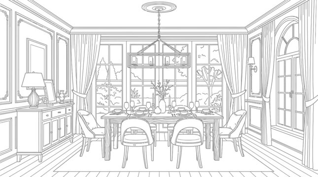 sketch of a house
