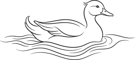 Fototapeta premium white duck with reflection