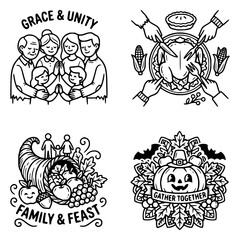 Obraz premium Family Thanksgiving Dinner set