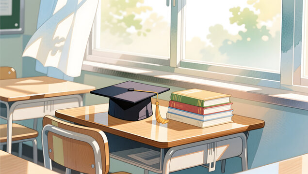 Graduation Youth Campus Desk Academic Cap Memory