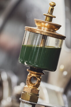 Vintage Brass Drip Feed Oiler on the Steamship Savoie