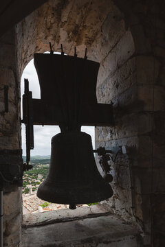 Ancient Bronze Bell in the Belfry of &Eacute;glise Haute de Banon