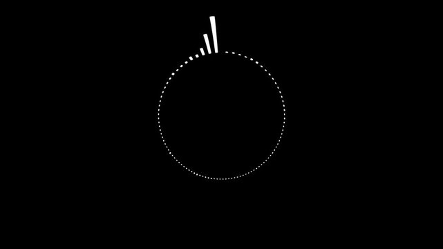 Abstract circular animation of sound wave circle equalizer, voice record visualization seamless loop backgrounds, music equalizer- Circular audio waveform spectrum visualizer on black background