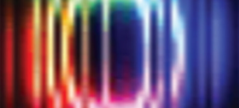 Vibrant circular gradient pattern with ribbed fractal glass texture effect blending neon rainbow colors. Futuristic background with fluorescent wave effect perfect for creative digital designs. Vector