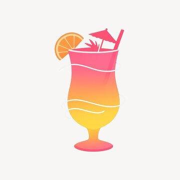 Tropical drink illustration vector