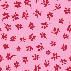 Tiny Painted Flowers  Decorative seamless pattern. Repeating background. Tileable wallpaper print. © MalyskaStudio