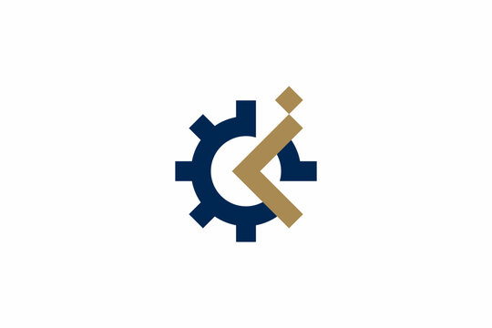 Letter C Gear Code Logo 