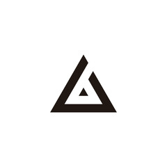 Letter G and b triangle geometric symbol simple logo vector © Amrah