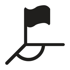 Simple Outline Corner Flag Symbol Icon Illustration for Sport Competition Vector Art Illustrations © MdRaihan