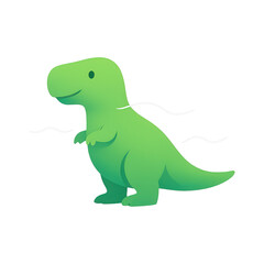 Naklejka premium PNG Cute green dinosaur illustration.