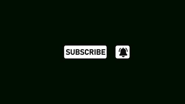 Subscribe Button With Notification Icon Progressing Across Three Frames