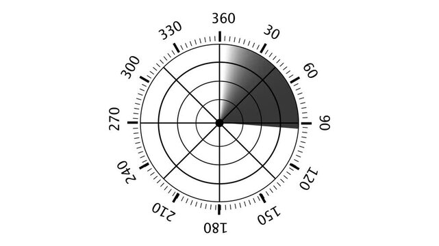 Polar Chart Rotating With Increasing Fill Data Visualization Footage