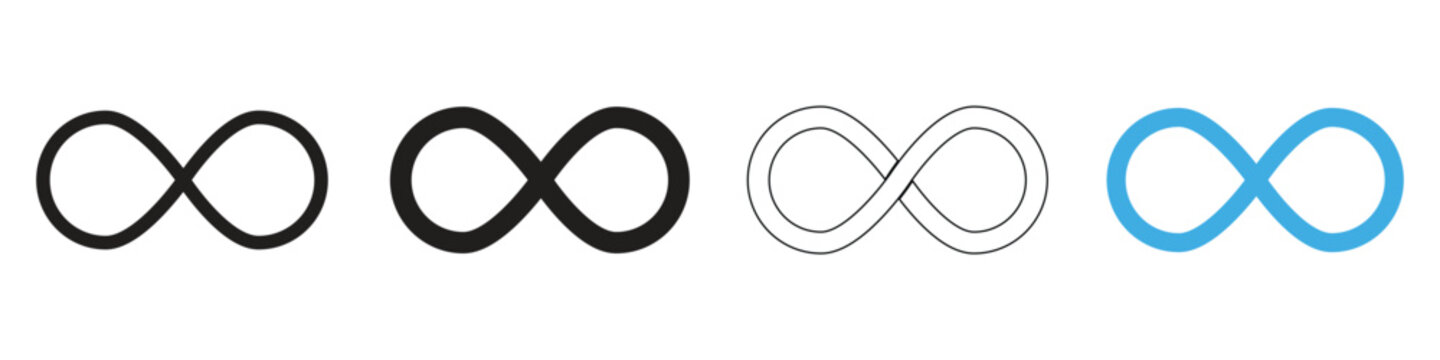 Infinity Symbol Icons Set Vector Collection