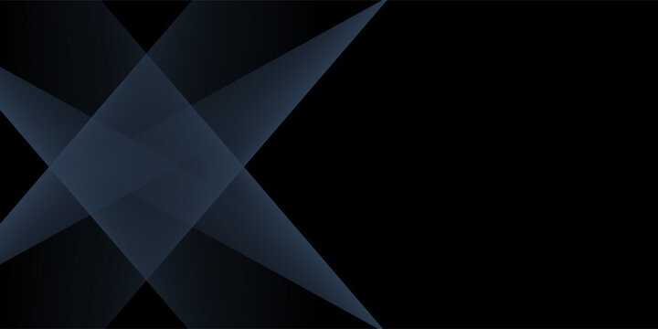 Modern black blue abstract background. Minimal. Color gradient. Dark. Web banner. Geometric shape. 3d effect. Lines stripes triangles.