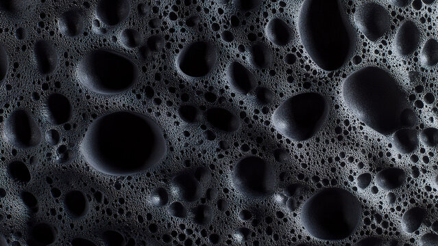 black foam sponge circle hole texture 