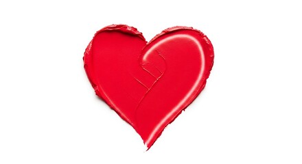 Fototapeta premium Bright Red Broken Heart Symbol Isolated on Light Gray Background