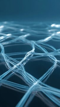Underwater Data Cable Network Abstract Blue Economy Technology Background