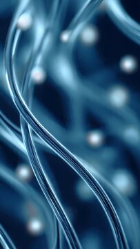 Underwater Data Cable Network Abstract Blue Economy Technology Background