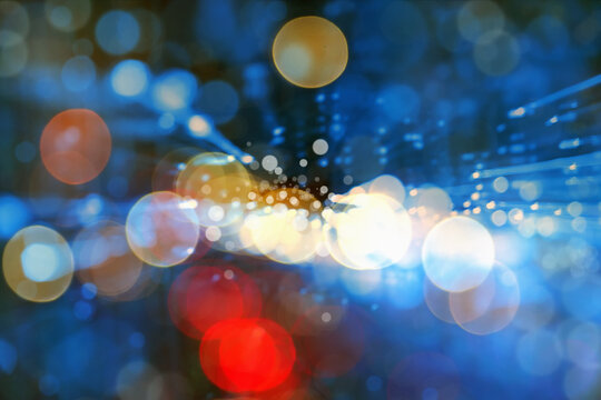 Glowing abstract bokeh lights background