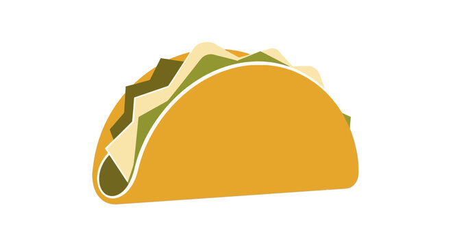 Taco Flat Vector Illustration