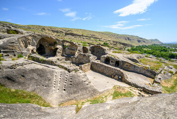 Uplistsikhe cave complex, ancient rock-hewn town and one of the oldest settlements near the town of Gori in eastern Georgia © Mirko