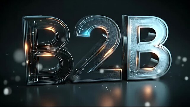B2B Business Concept Closeup.