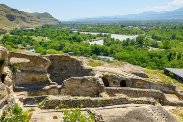 Uplistsikhe cave complex, ancient rock-hewn town and one of the oldest settlements near the town of Gori in eastern Georgia © Mirko