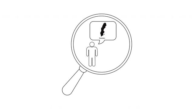 Magnifying glass over person thinking about a single idea or concept.