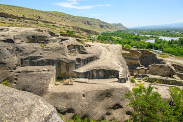 Uplistsikhe cave complex, ancient rock-hewn town and one of the oldest settlements near the town of Gori in eastern Georgia © Mirko