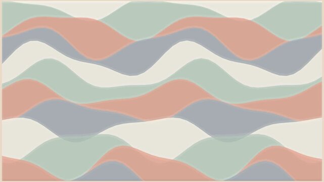 Soft pastel flowing abstract wave pattern with layered irregular organic shapes offers versatile graphic design background texture.
