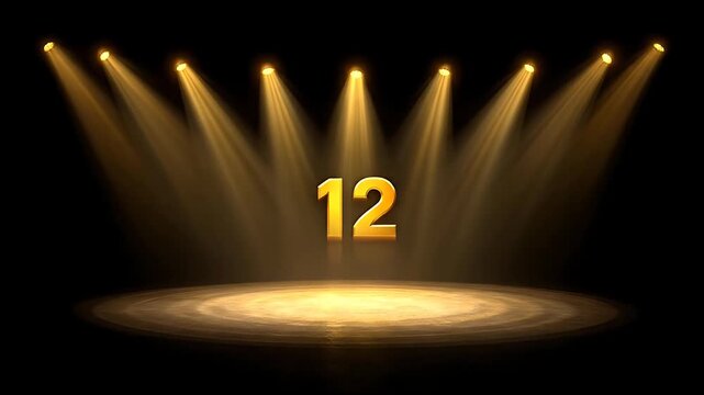 Golden Number Twelve Spotlight Stage.