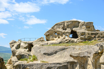 Uplistsikhe cave complex, ancient rock-hewn town and one of the oldest settlements near the town of Gori in eastern Georgia © Mirko