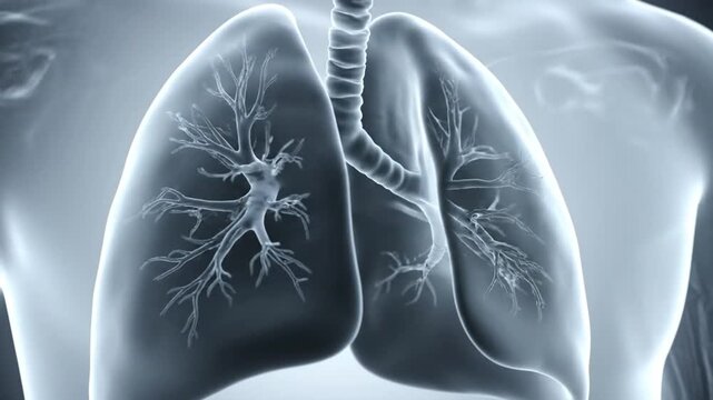 X ray style lungs and bronchial tree medical background