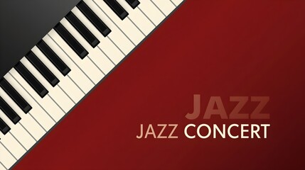 Fototapeta premium Jazz Day poster of piano keys as city skyline