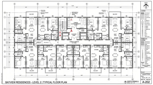 Modern apartment floor plan layout diagram