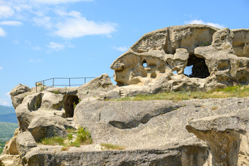Uplistsikhe cave complex, ancient rock-hewn town and one of the oldest settlements near the town of Gori in eastern Georgia © Mirko
